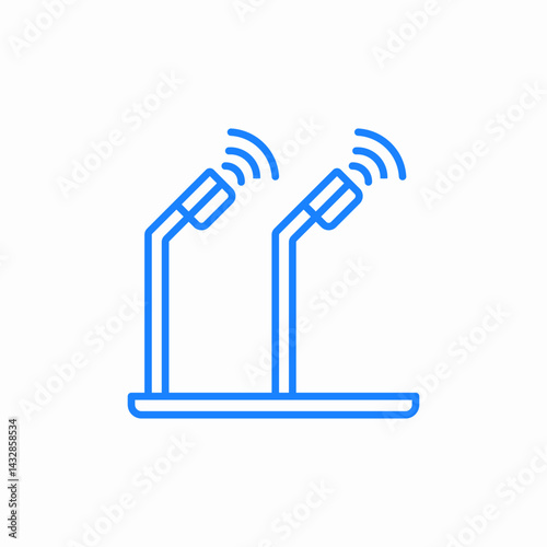 wireless microphone system icon sign vector