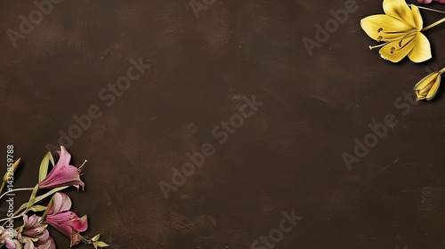 Mother's Day Dark Brown Background: Condensing the Depth of Time, Unfolding an Elegant Scroll of the Interweaving of Mellow Warmth and Sincere Love on Mother's Day