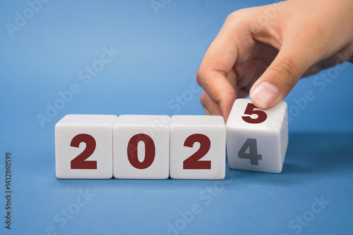White blocks with 2024 to 2025 changeover