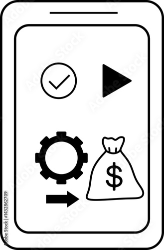 Monetization Line Icon