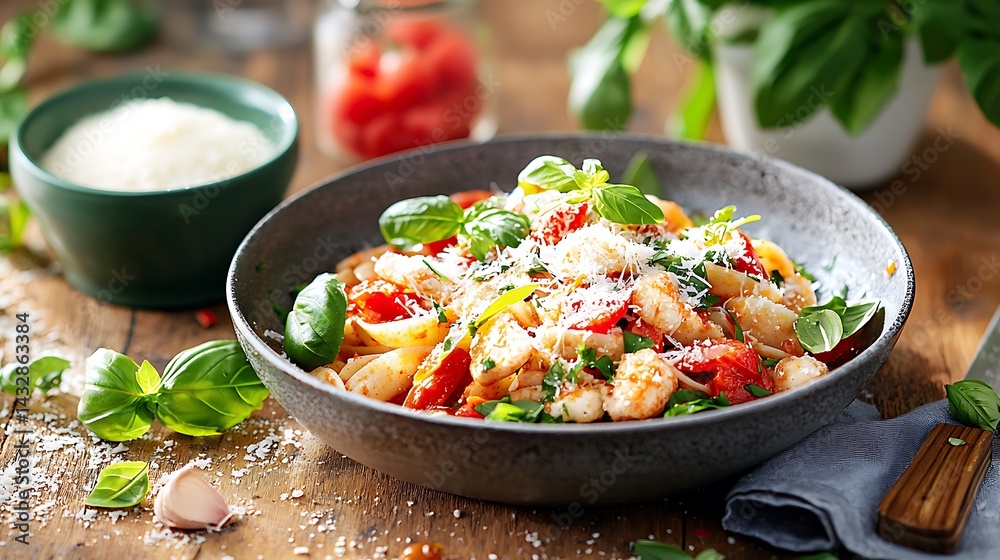Rustic Italian Pasta Dish with Rich Tomato Sauce