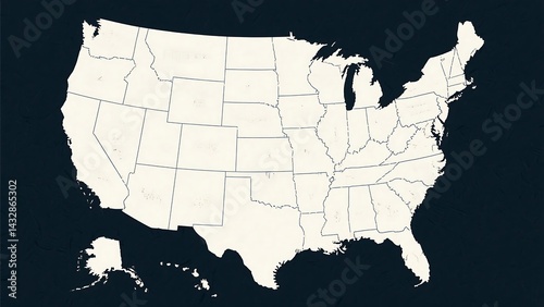 us map with no state names perfect for educational materials, travel brochures, patriotic designs, geography infographics, and business presentations.