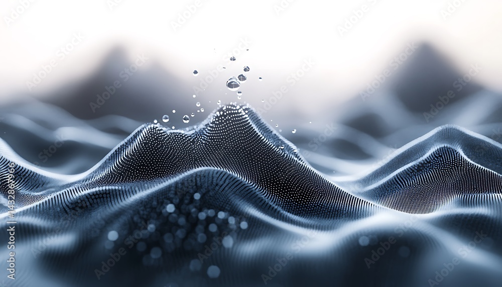 Abstract water droplet landscape