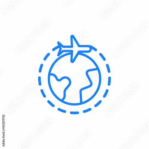 circling planes icon sign vector