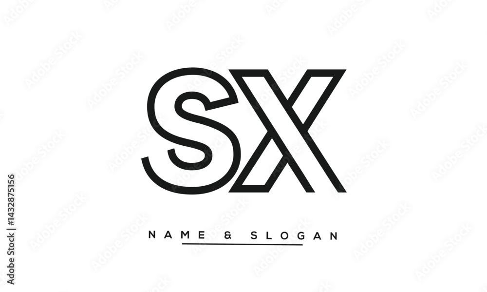 SX, XS Abstract Letters Logo Monogram