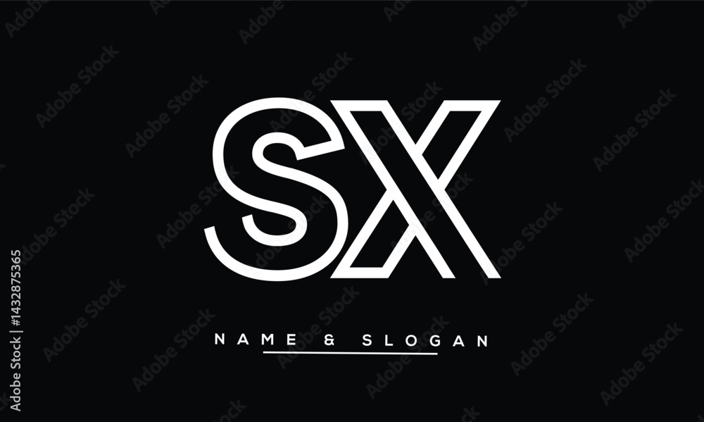 SX, XS Abstract Letters Logo Monogram