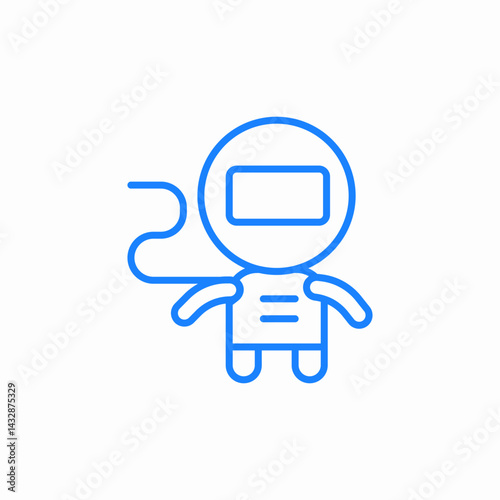 floating astronaut icon sign vector