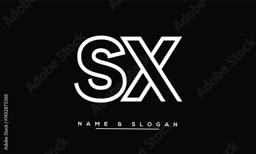 Obraz na płótnie SX, XS Abstract Letters Logo Monogram w salonie