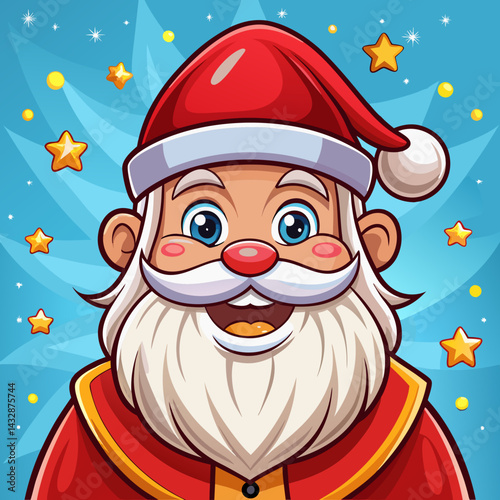 cheerful smiling santa klaus