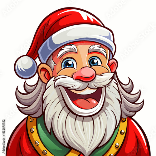 cheerful smiling santa klaus