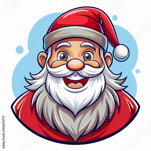 cheerful smiling santa klaus