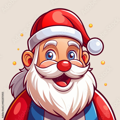 cheerful smiling santa klaus
