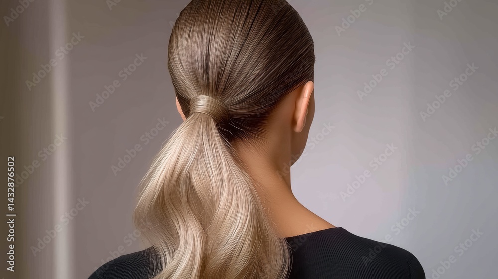 Simple Low Ponytail for teen. Simple Low Ponytail for teen.