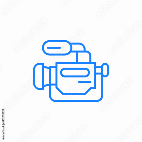 handheld camera icon sign vector