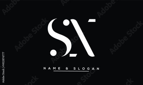 Obraz na płótnie SX, XS Abstract Letters Logo Monogram w salonie