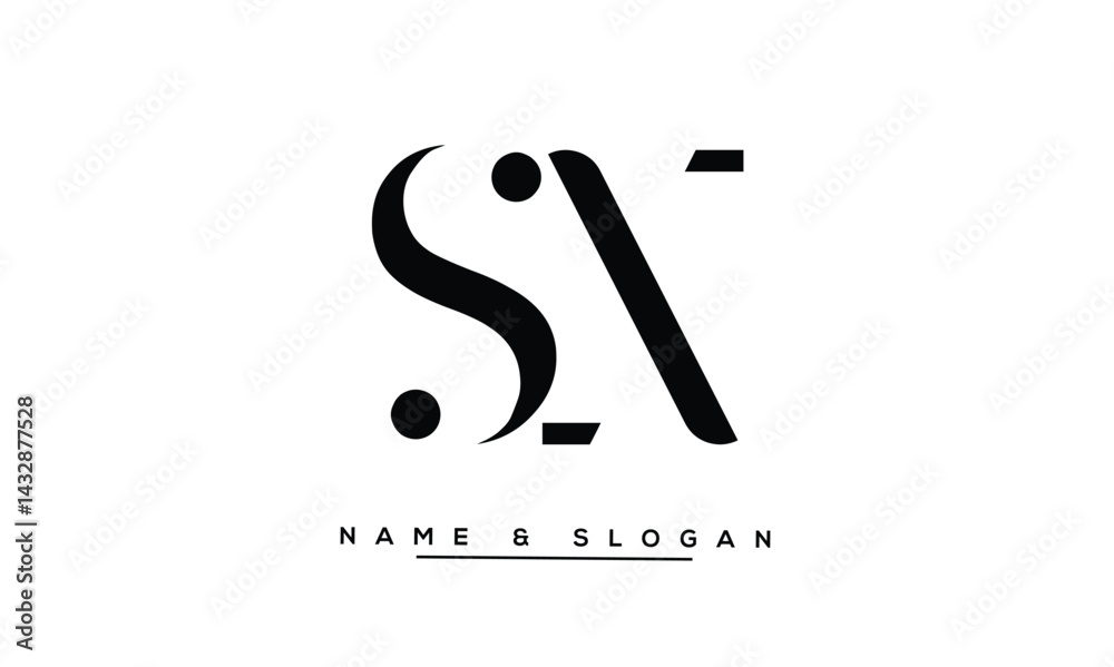 SX, XS Abstract Letters Logo Monogram
