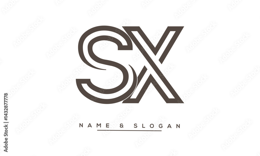 SX, XS Abstract Letters Logo Monogram