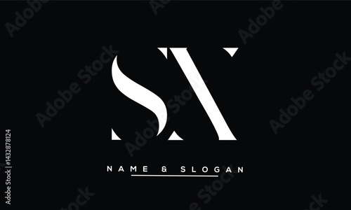 Obraz na płótnie SX, XS Abstract Letters Logo Monogram w salonie