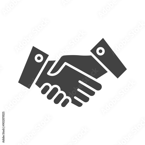 Handshake icon vector image. Suitable for mobile apps, web apps and print media.