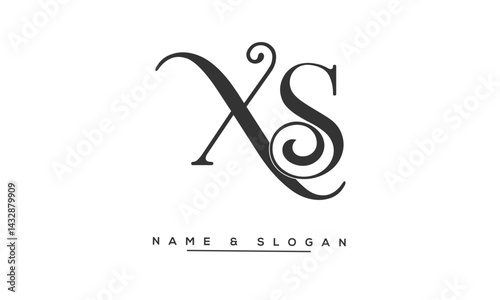 Obraz na płótnie SX, XS Abstract Letters Logo Monogram w salonie