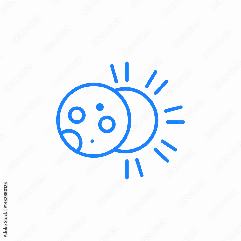 Obraz premium solar eclipse icon sign vector