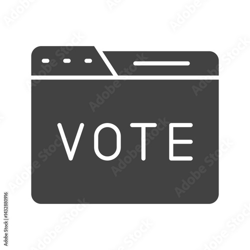 Online Voting icon vector image. Suitable for mobile apps, web apps and print media.