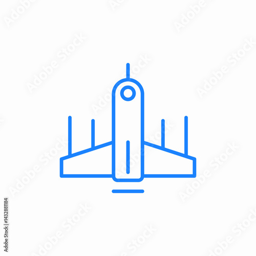 space shuttle icon sign vector