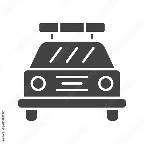 Police Car icon vector image. Suitable for mobile apps, web apps and print media.