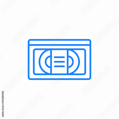 video tape icon sign vector