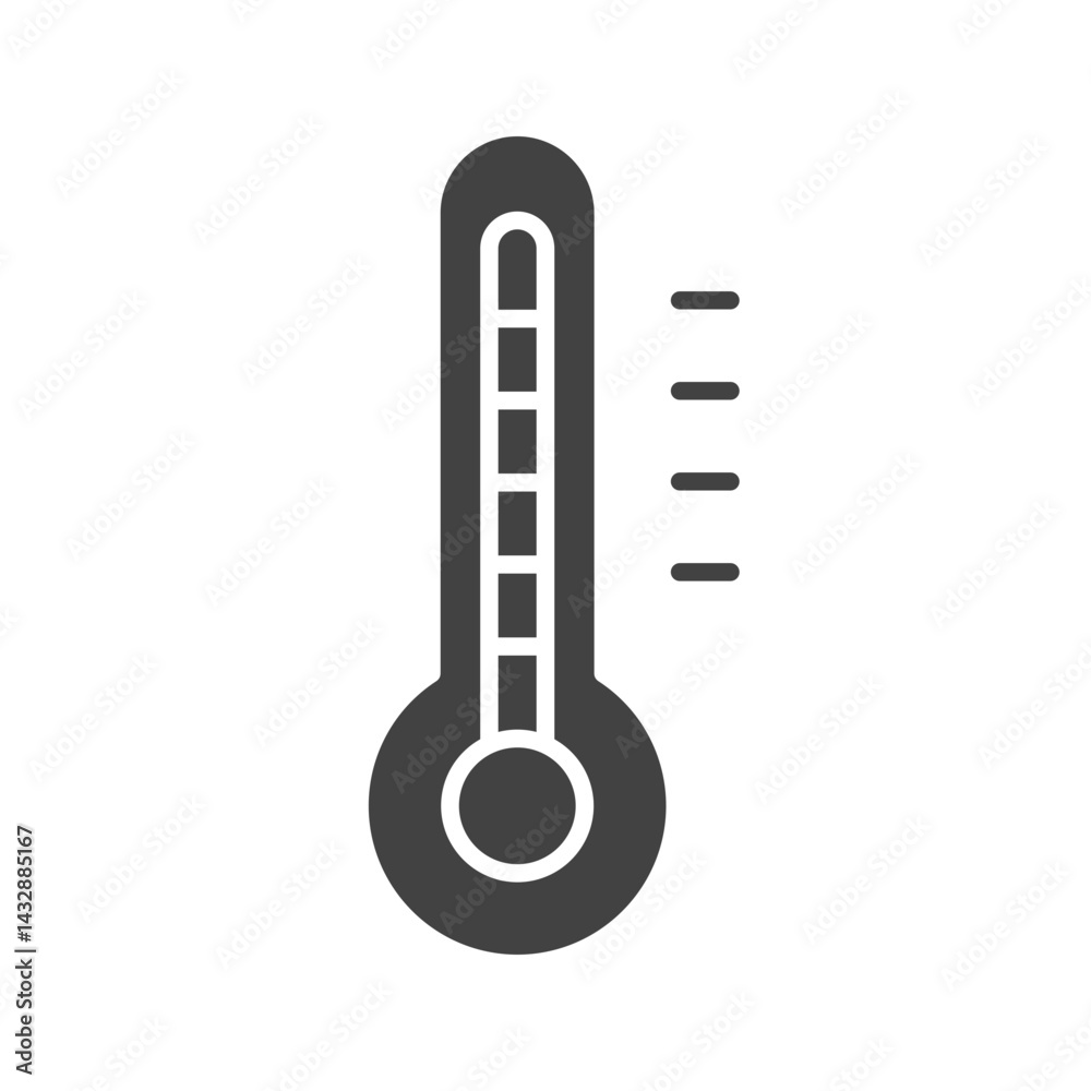 Thermometer icon vector image. Suitable for mobile apps, web apps and print media. Thermometer icon vector image. Suitable for mobile apps, web apps and print media.