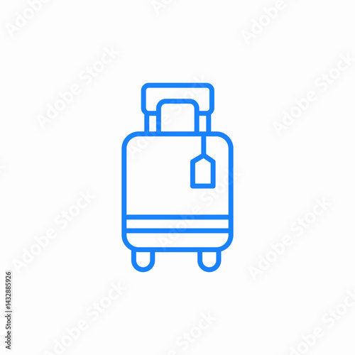 wheeled bag icon sign vector