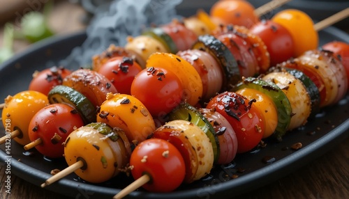 shish kebab on the grill