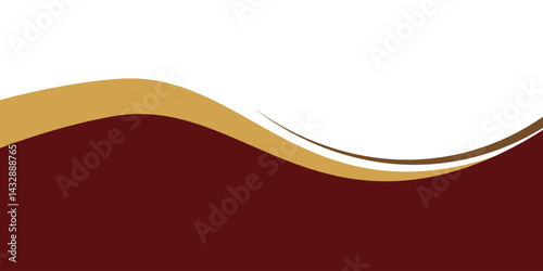 Gold Banner Header Wave Red and Gold