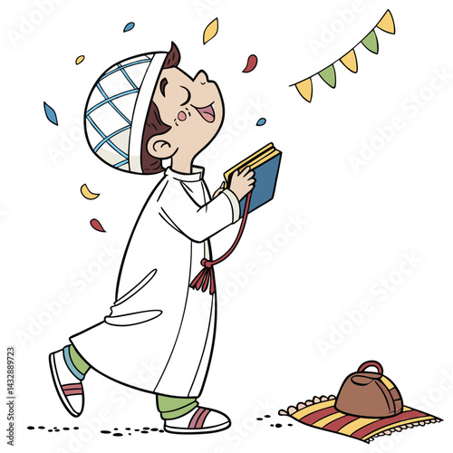 Young Muslim Child Praying