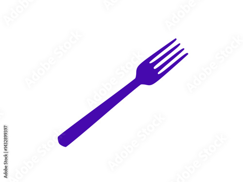 blue plastic fork