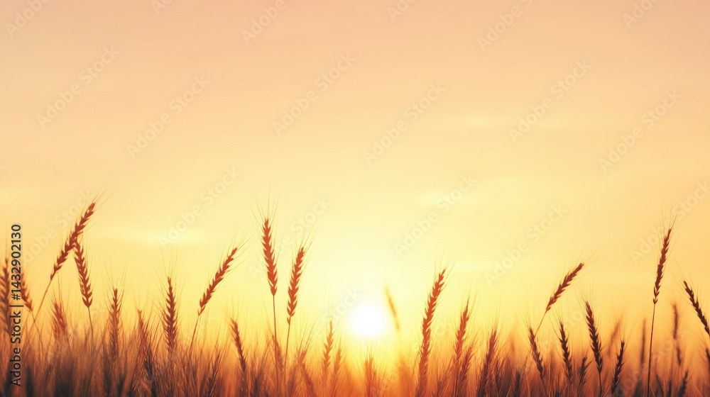 Wheat field at sunset Wheat field at sunset