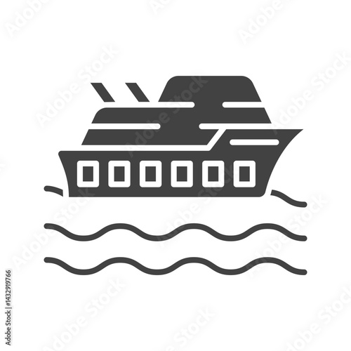 Cruise icon vector image. Suitable for mobile apps, web apps and print media.