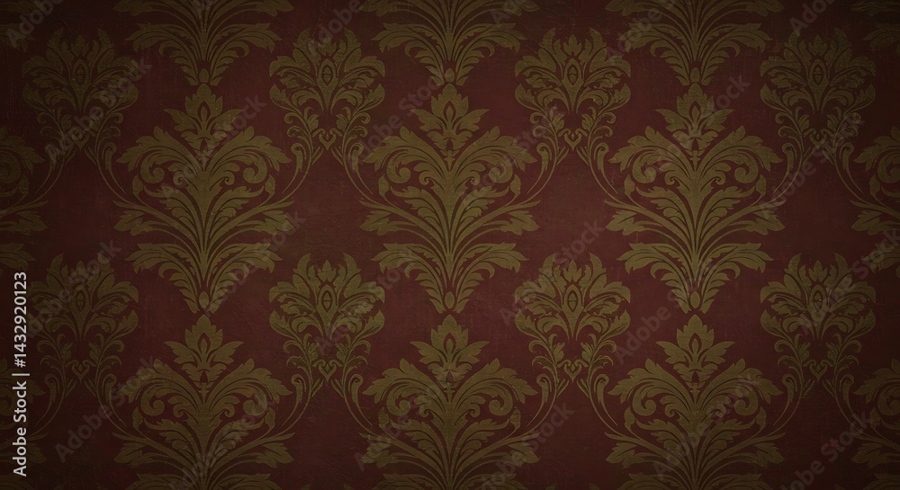 Ornamental Wallpaper Background with Floral Pattern Ornamental Wallpaper Background with Floral Pattern