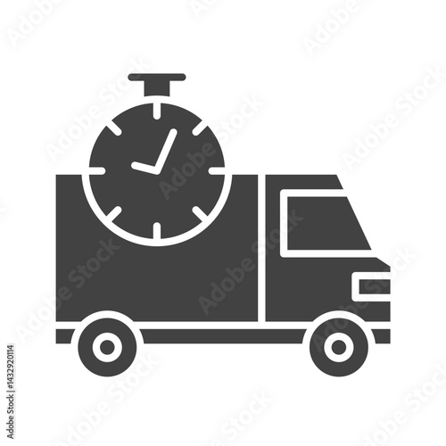 Delivery Time icon vector image. Suitable for mobile apps, web apps and print media.
