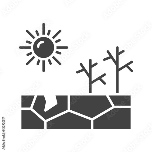 Drought icon vector image. Suitable for mobile apps, web apps and print media.