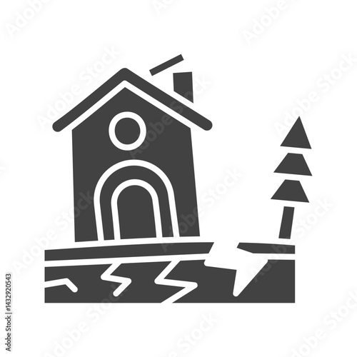 Earthquake icon vector image. Suitable for mobile apps, web apps and print media.
