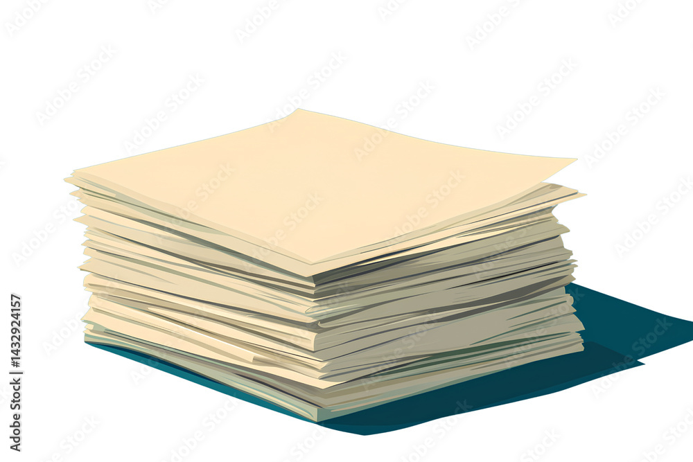A stack of white paper on a transparent background PNG A stack of white paper on a transparent background PNG