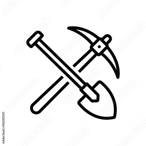Black line icon for tools