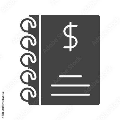 Ledger icon vector image. Suitable for mobile apps, web apps and print media.