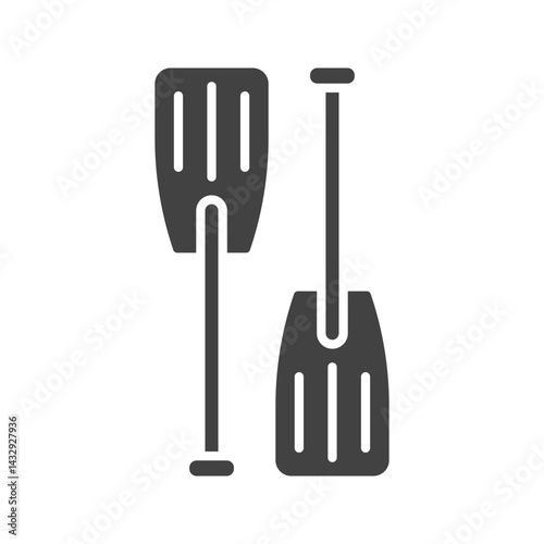 Oars icon vector image. Suitable for mobile apps, web apps and print media.
