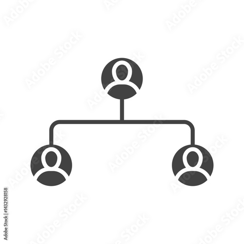 Organization Chart icon vector image. Suitable for mobile apps, web apps and print media.