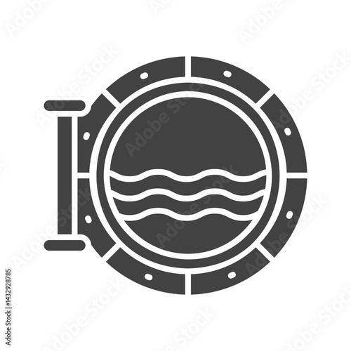 Porthole icon vector image. Suitable for mobile apps, web apps and print media.
