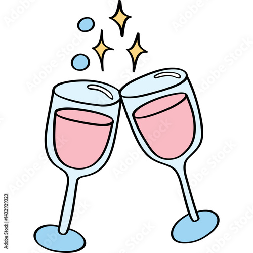 two glasses of champagne