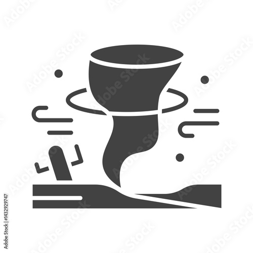Sandstorm icon vector image. Suitable for mobile apps, web apps and print media.