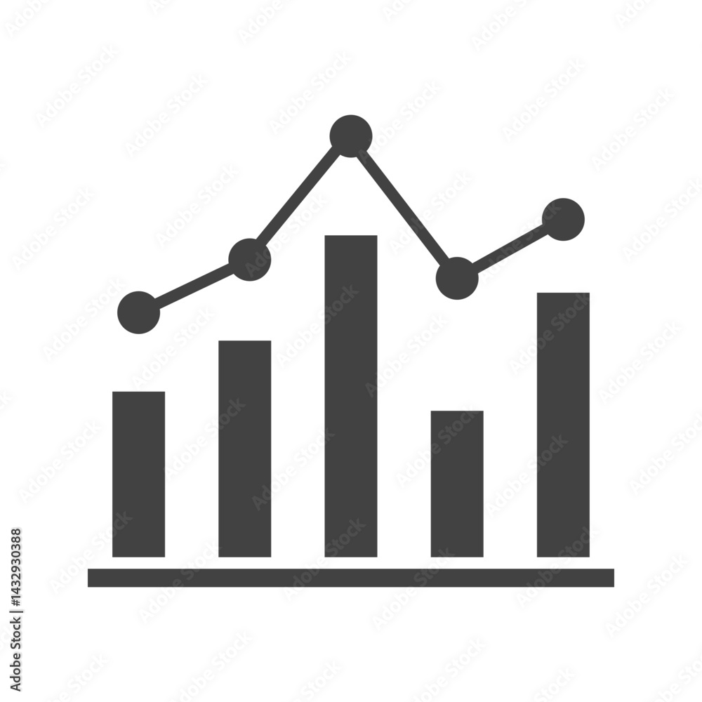 Statistics icon vector image. Suitable for mobile apps, web apps and print media. Statistics icon vector image. Suitable for mobile apps, web apps and print media.